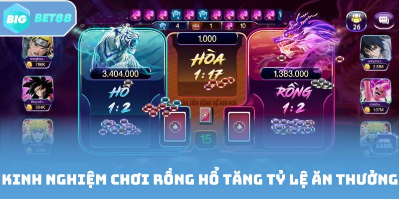 Kinh nghiệm chơi Rồng Hổ tăng tỷ lệ ăn thưởng